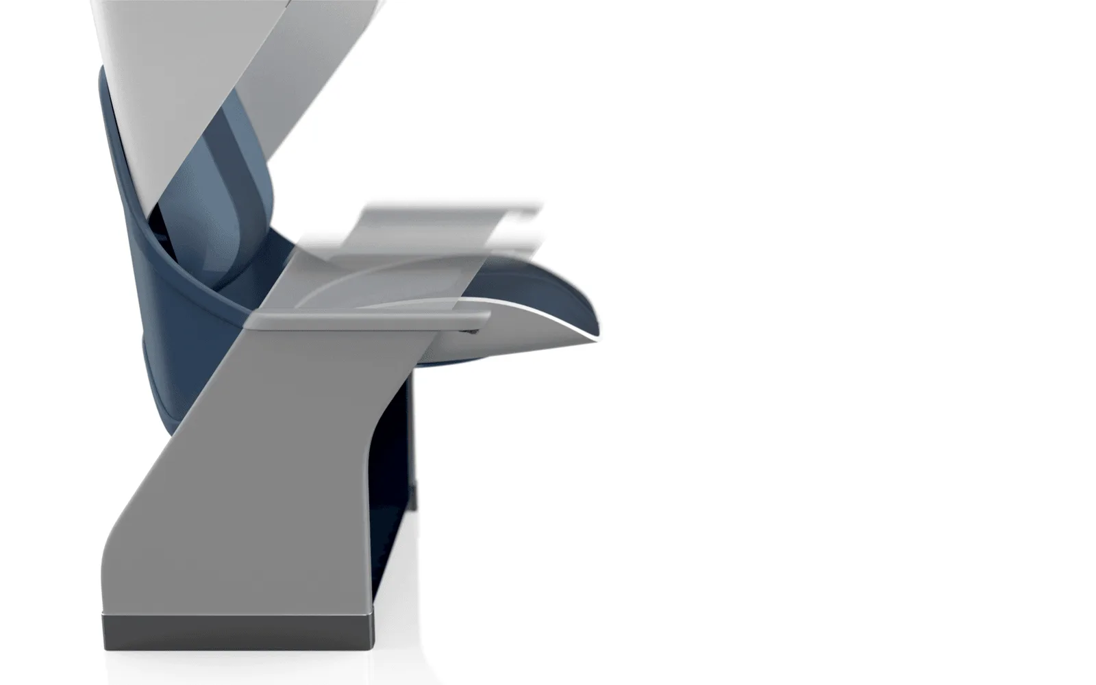 Seating is highly adjustable. Inset: the release under the armrest.
