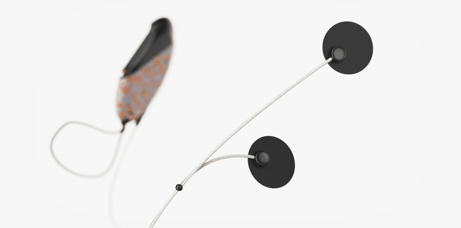 Electrodes attach with simple button snaps.